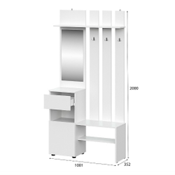 Вешалка с зеркалом «Токио»