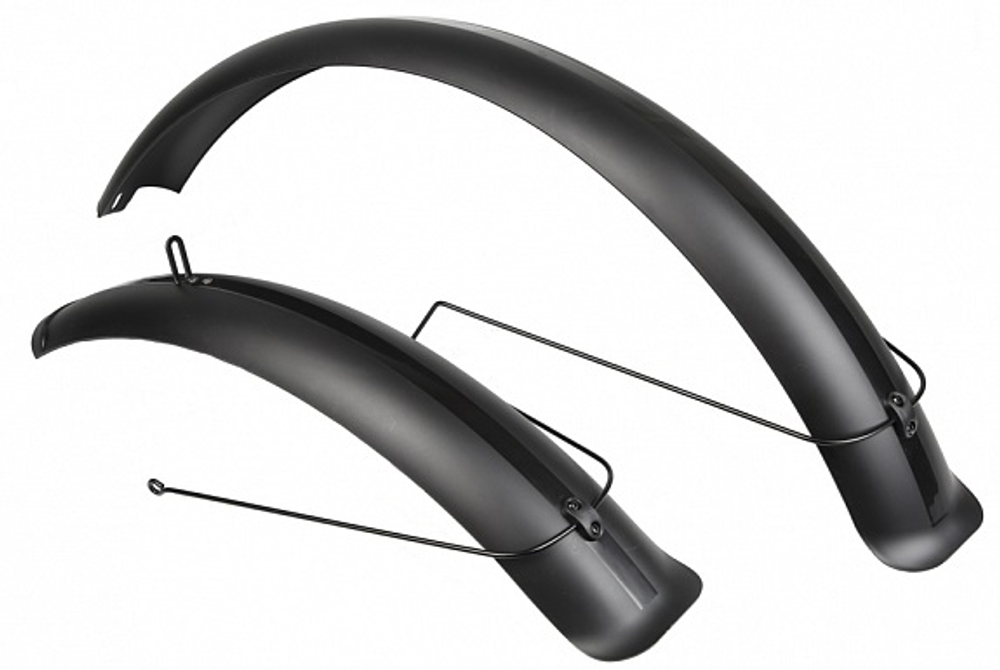 Крылья 26" полноразмерные XGNB-102 пластиковые чёрные фэтбайк