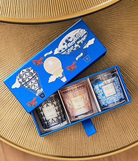 Manhattan-Paris-Mykonos, набор свечей trio travel, Baobab Collection