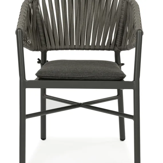 Плетеный стул Lazare, серый алюминий