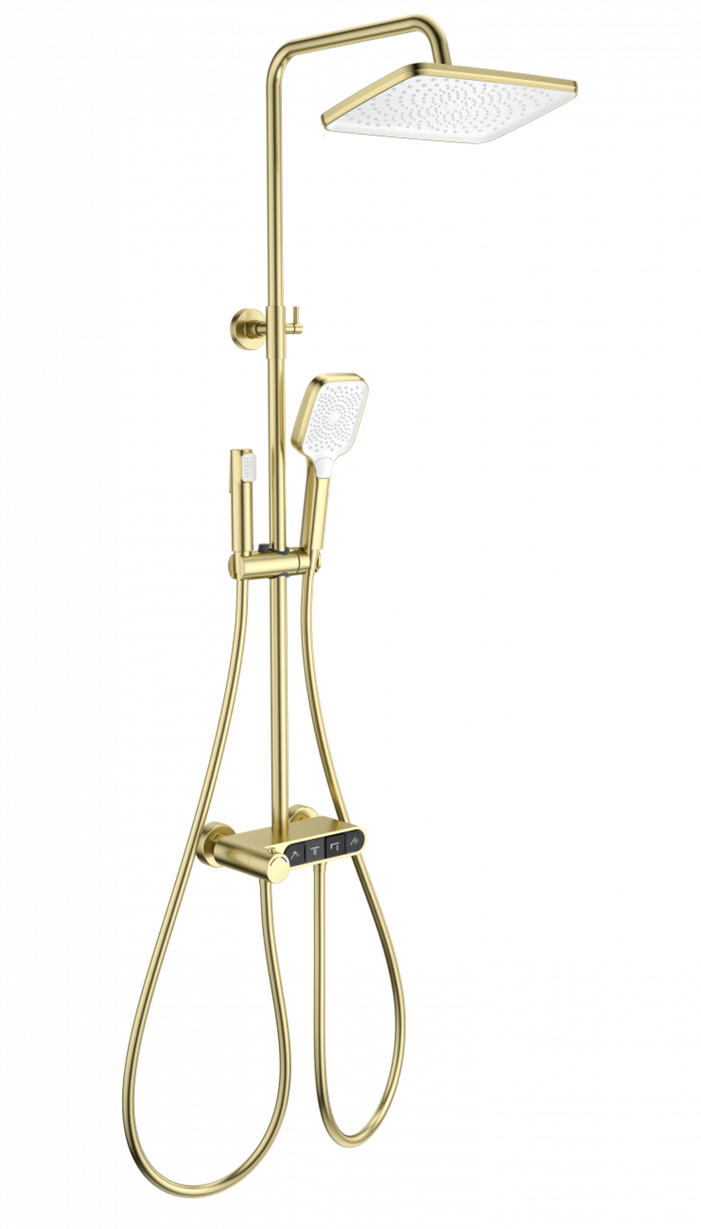 Душевая система с термостатом WONZON & WOGHAND MUSE Corno, Брашированное золото (WW-B3112-BG)