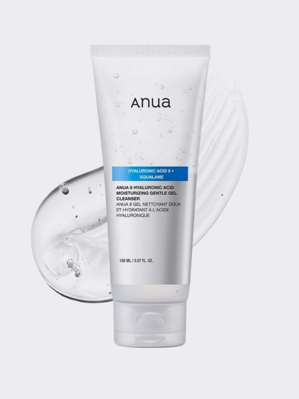 Деликатный гель для умывания с гиалуроновой кислотой ANUA 8 Hyaluronic Acid Moisturizing Gentle Gel Cleanser, 150ml