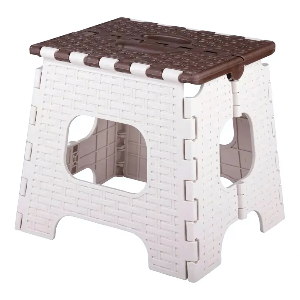 Табурет складной Плетенка (малый) (бежево-коричневый)