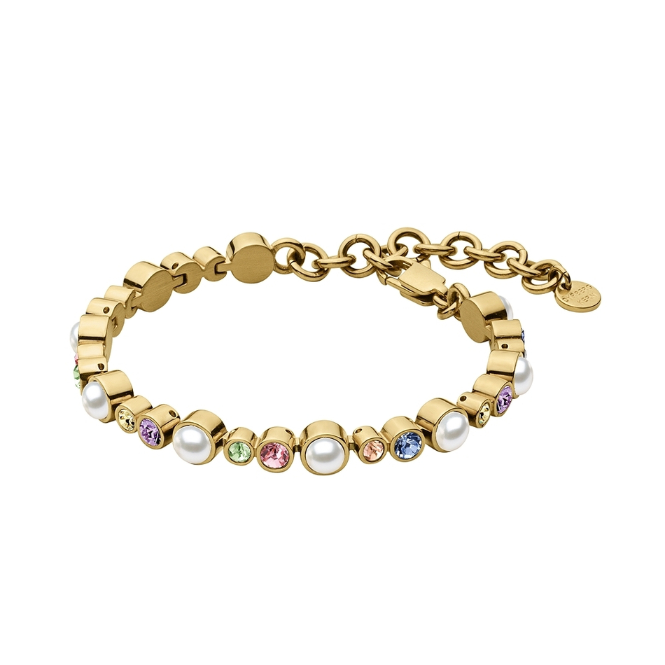 Браслет Dyrberg Kern SACHA SG PASTEL MULTI / WHITE PEARL 450096