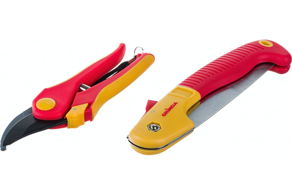 GRINDA 3 предмета: секатор, ножовка, сумка, Садовый набор (8-423251-H3)