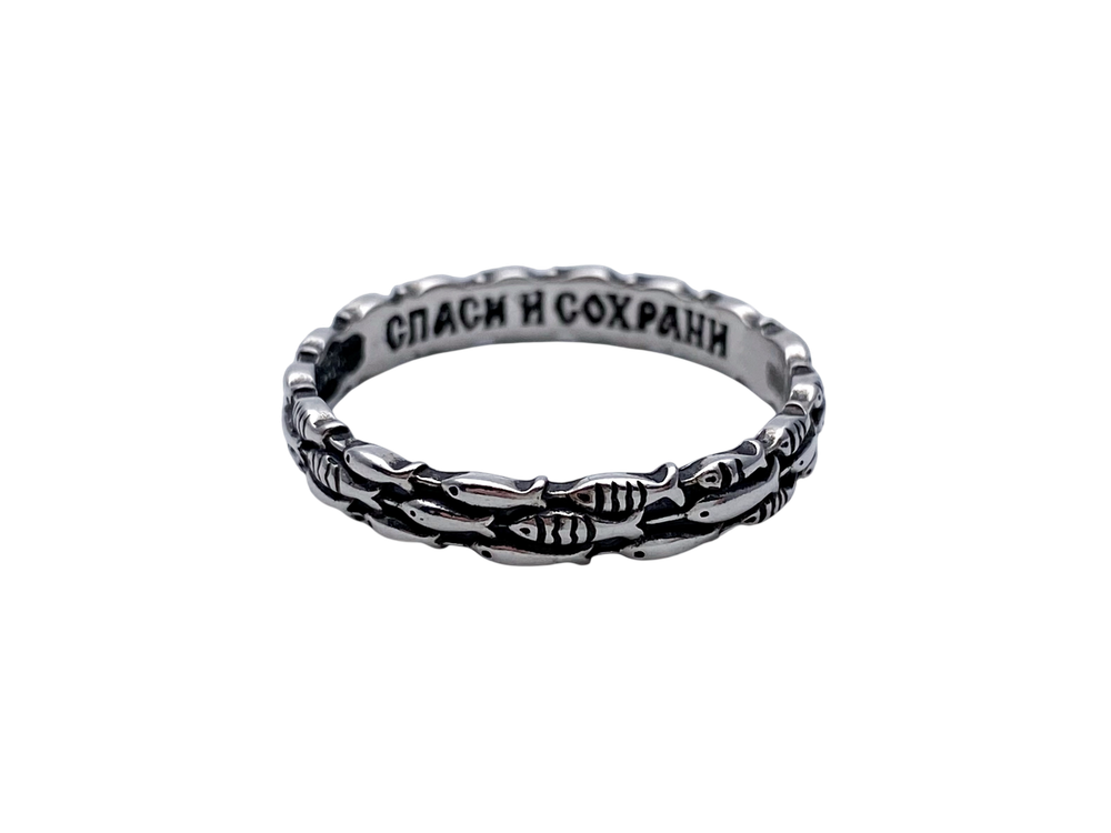 Кольцо из серебра/Чернение
