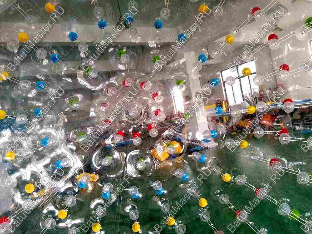 Гидро/аква зорб ПВХ с цветными держателями, диаметр 3 м