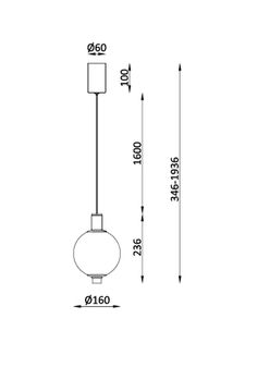 Подвес 9W 4000K 4315-1P черный Kolbe Favourite