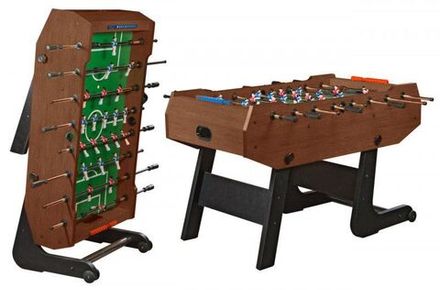 Игровой стол - футбол складной "Maccabi" (140x75x89, махагон)