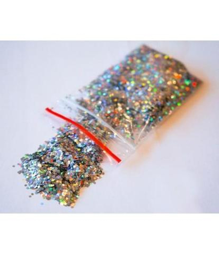 Блестки на развес круглые серебряные 10 гр 1 мм