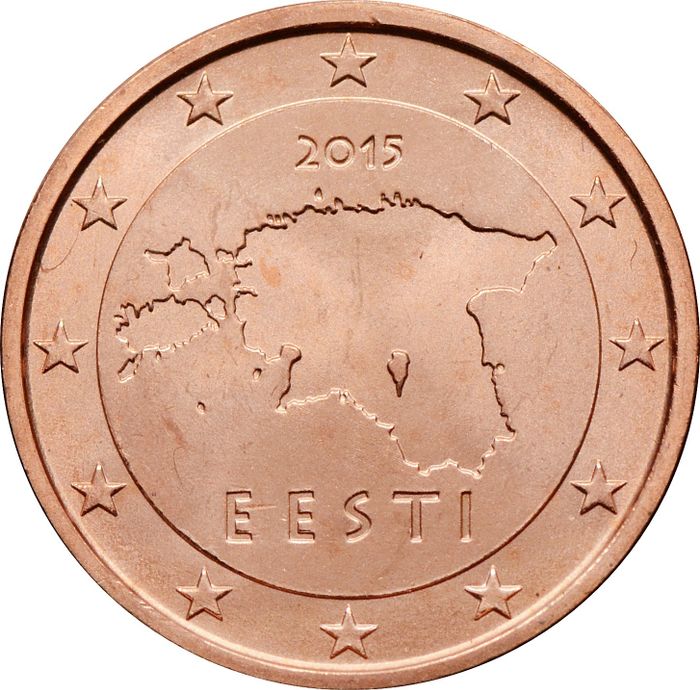1 евроцент 2015 Эстония (1 euro cent)