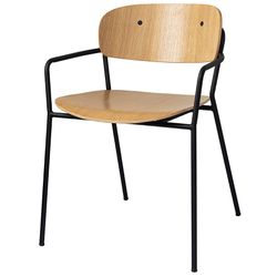 Стул с подлокотниками Torfrid, светлый орех