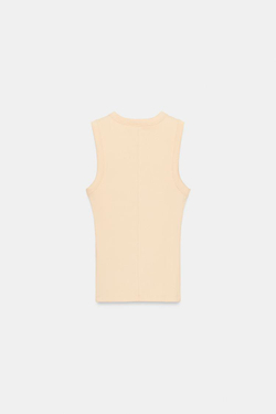 ZARA ТОП В РУБЧИК, СВЕТЛО-ЖЕЛТЫЙ