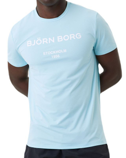 Футболка мужская теннисная Björn Borg Print T-Shirt - crystal blue