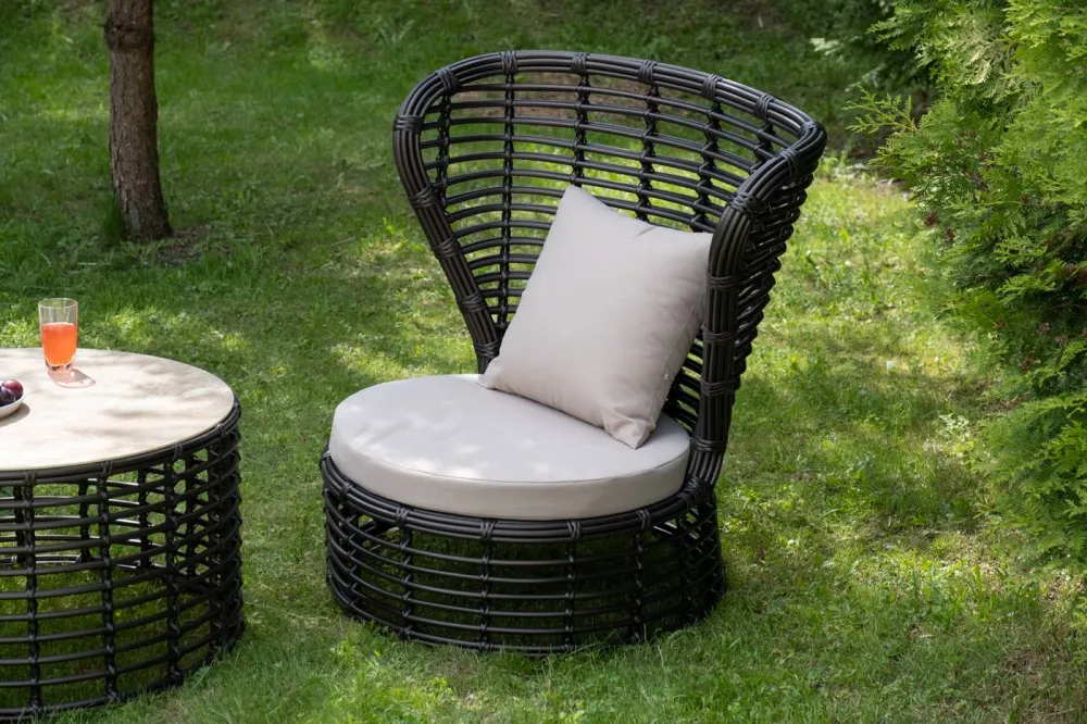 "Парма" кофейный комплект из искусственного ротанга, цвет бронзовый