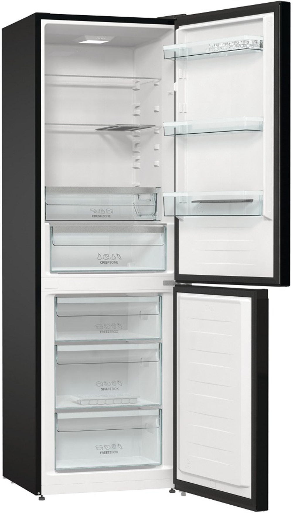 Отдельностоящий двухкамерный холодильник Gorenje RK6191SYBK