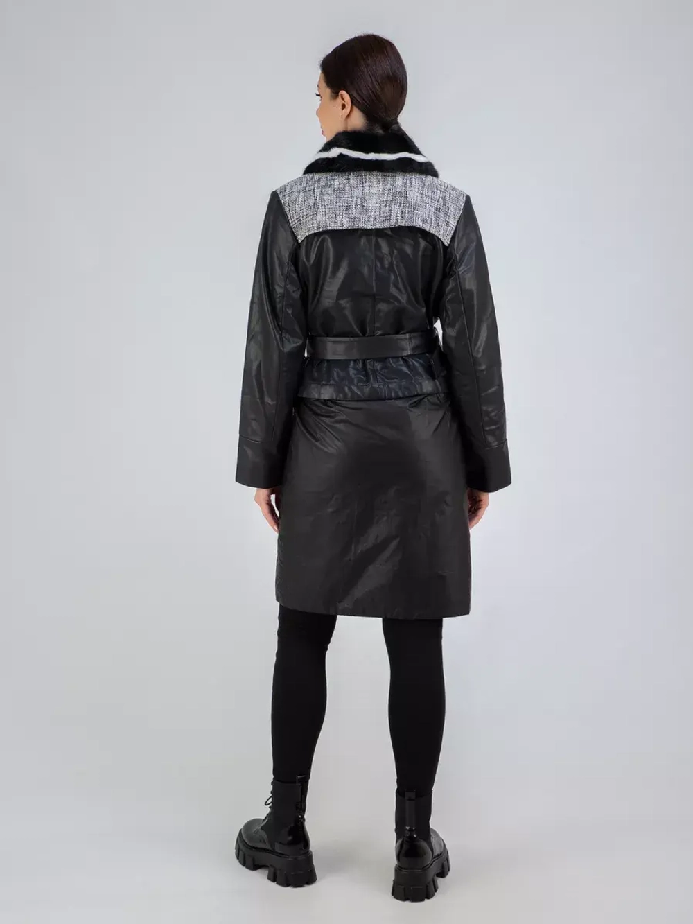 Плащ трансформер комбинированный осенний