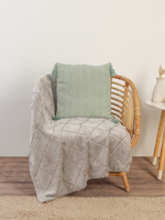 Наволочка декоративная с кисточками SL Home TASSEL, 45×45 см, оливковая