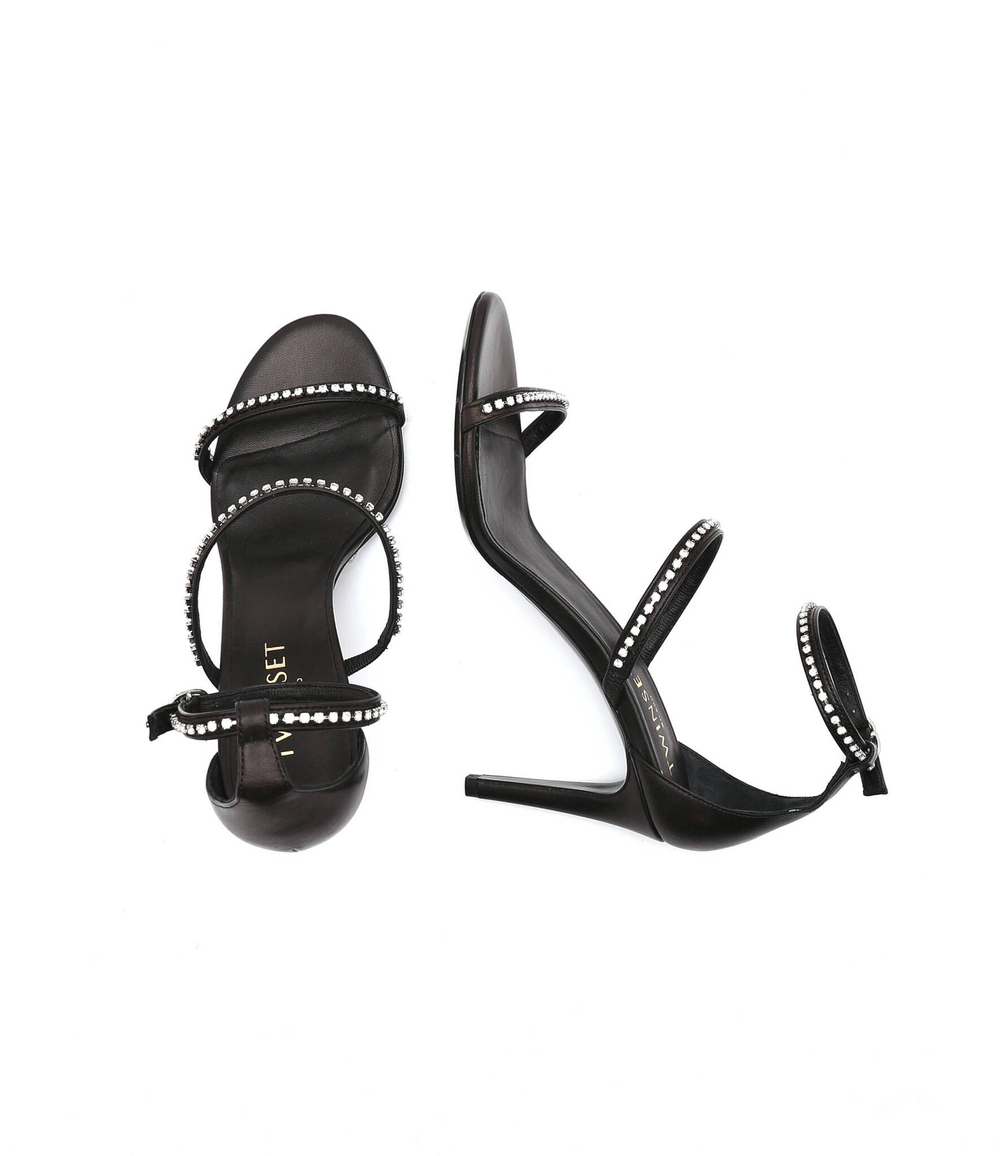 Кожаные босоножки TWINSET - черный(222TCP200)