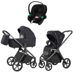 Коляска Carrello Vector 2025 CRL-6551 и автокресло Cybex Aton S2 Moon Black 3 в 1 Shadow Black