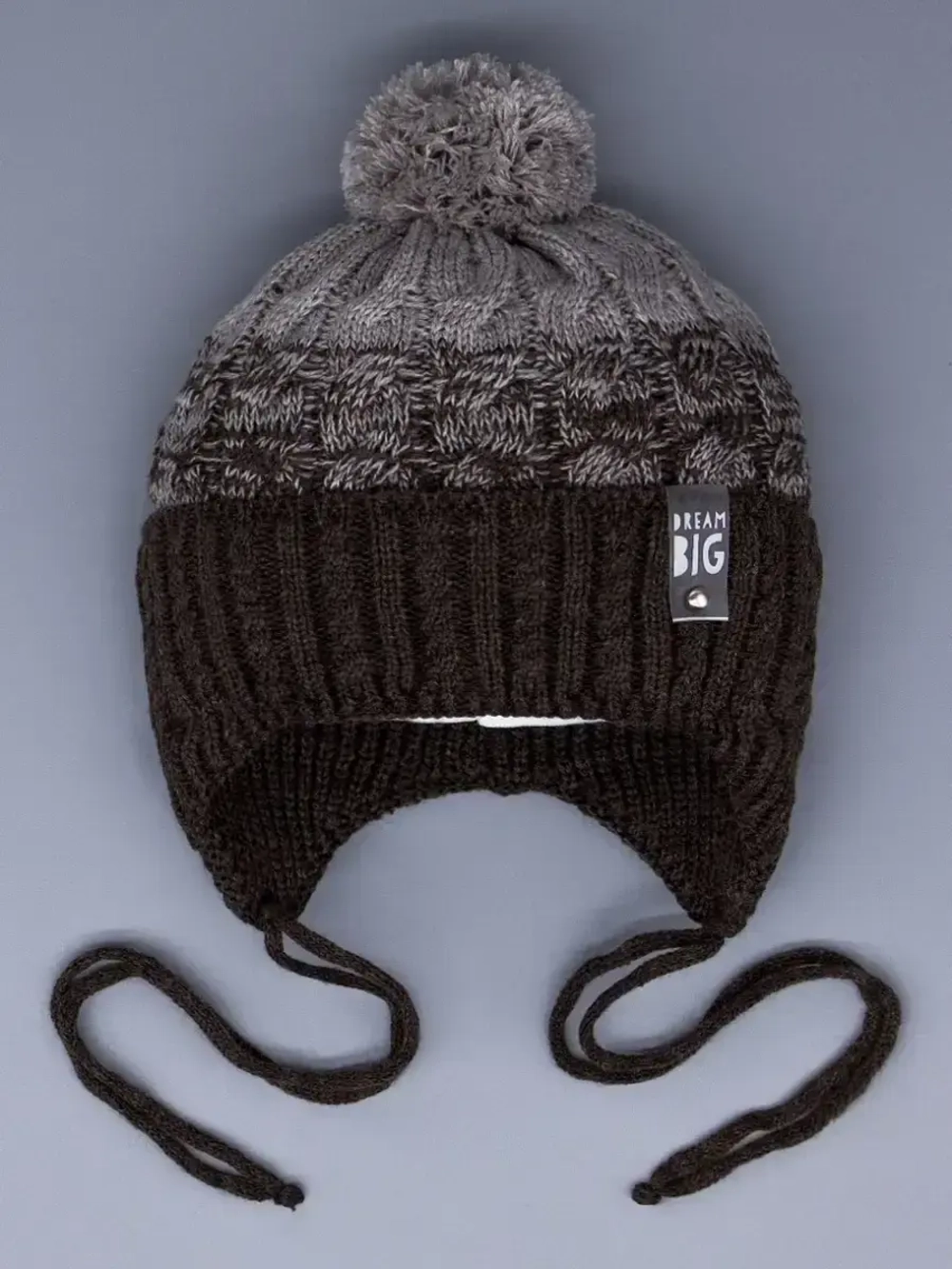 Шапка для мальчика осенняя на завязках