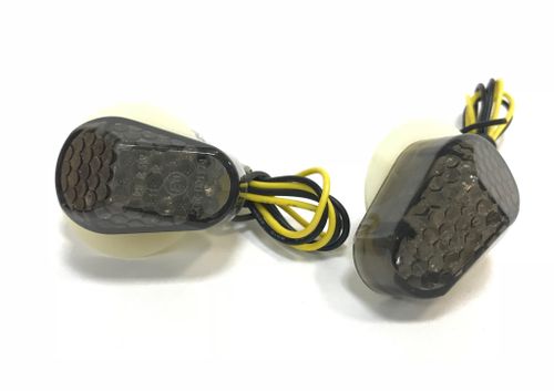 Поворотники капельки встраиваемые в пластик для мотоциклов Yamaha Темный