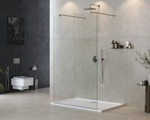 Душевая перегородка Cezares LIBERTA-L-2-90-120-C-Cr профиль хром, стекло прозрачное