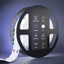 Светодиодная лента Ультра 24В 2835 30Вт/м 6000К 2,5м IP 20 201119 Led Strip 201119