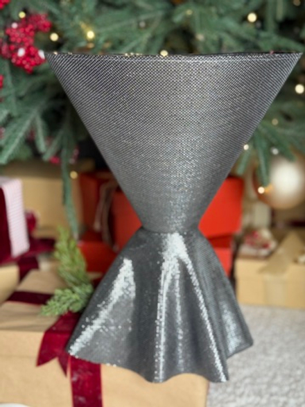 Платье Мерцание (круг). Цвет:Серебристый.