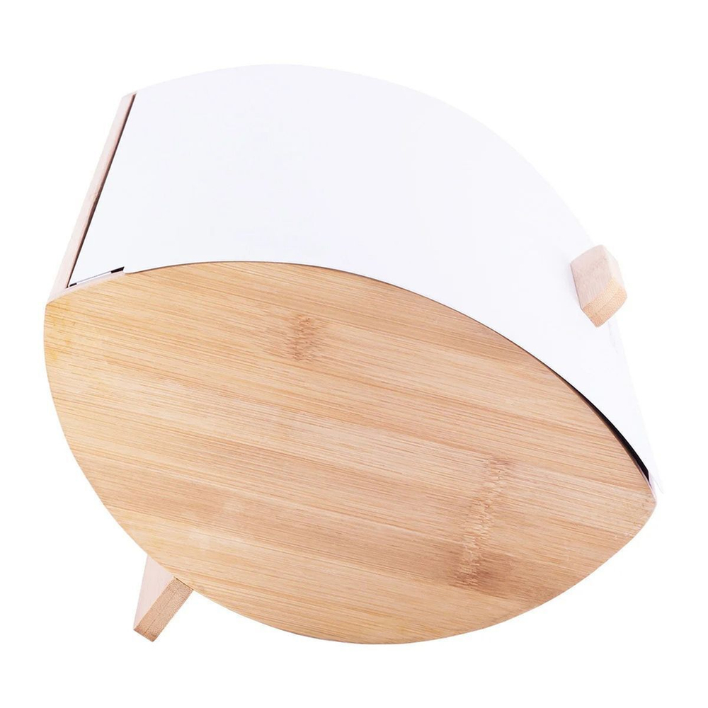 Хлебница бамбук, нержавеющая сталь, 35х25х16 см, в асс, Kamille, 1113