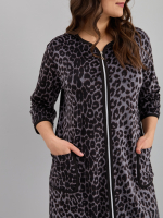 Халат Хвли-562/серый-леопард