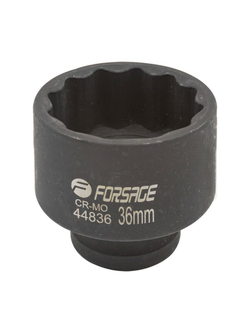 Головка ударная 36мм 12гр.,1/2'' Forsage F-44836
