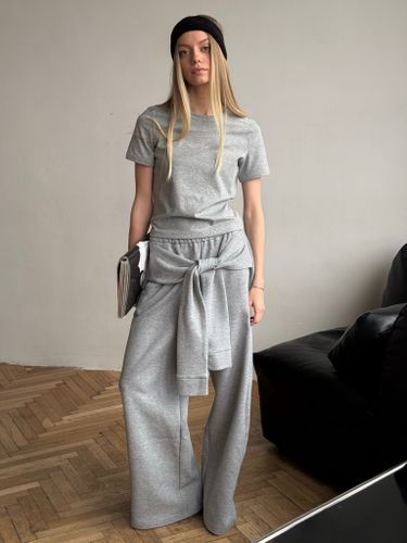 Серый женский костюм с брюками ThePuh