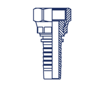 Фитинг DN 12 ORFS (Г) 20x1.5 (накидная гайка)