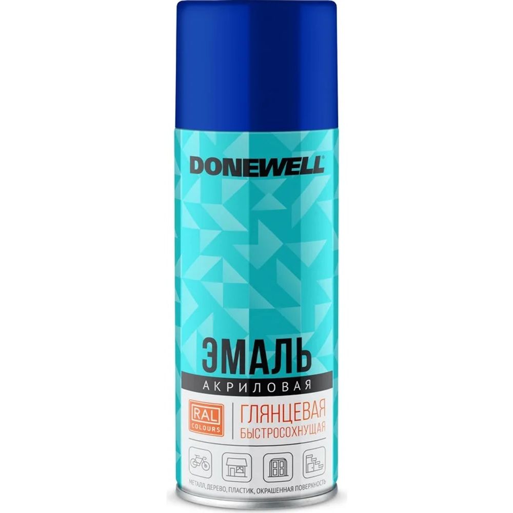 Эмаль универсальная акриловая DONEWELL RAL 5005 синяя глянцевая 520 мл