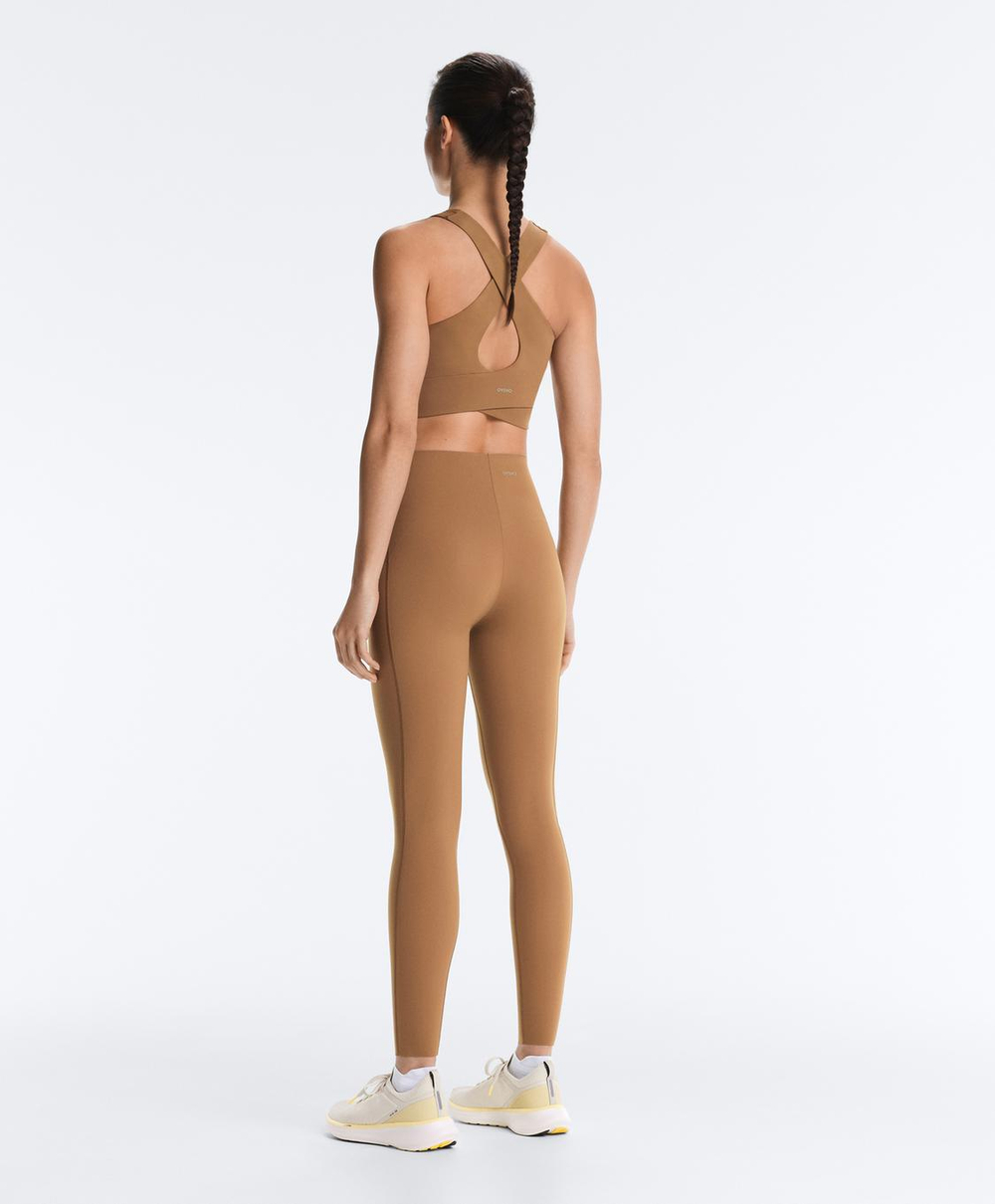 OYSHO Легинсы Compressive длиной до щиколотки с высокой посадкой, светло-коричневый