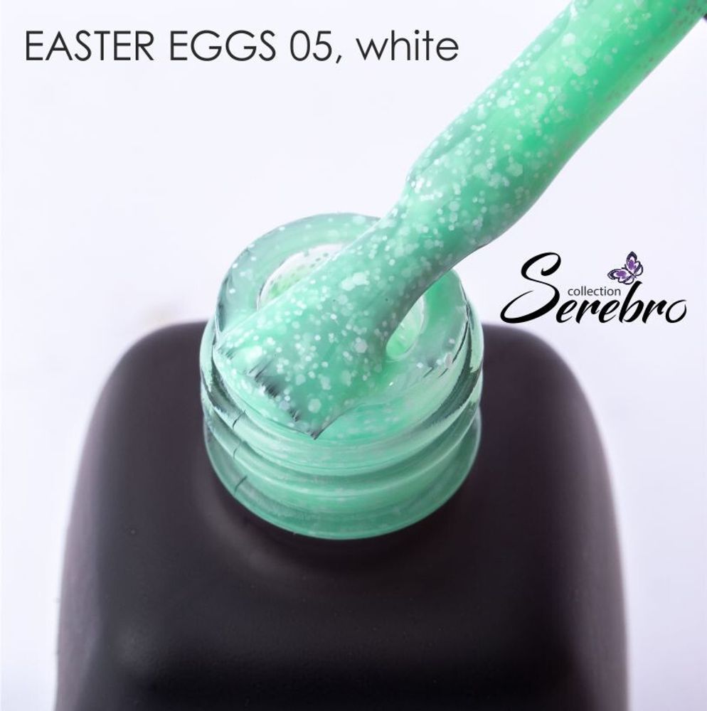 Гель-лак Easter eggs &quot;Serebro&quot; №05, white ,11 мл