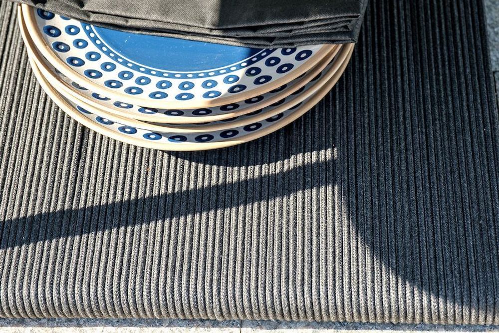 "Канны" лаунж-зона 5-местная плетеная из роупа (веревки), цвет темно-серый