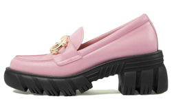 GUCCI Interlocking Patent Leather Platform Shoes Women"s Pink