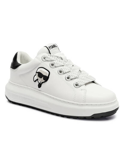 Кожаные кроссовки KAPRI LUG Karl Lagerfeld - белый(KL67530)