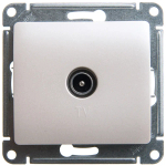 GLOSSA TV РОЗЕТКА одиночная 1дБ, механизм, ПЕРЛАМУТР