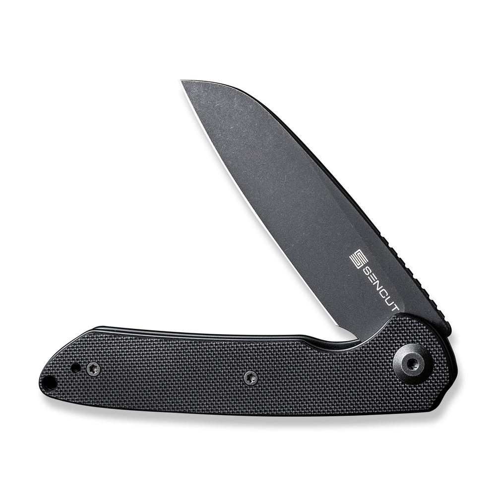 Складной нож SENCUT Kyril 9Cr18MoV Steel Black Stonewashed Handle G10 Black