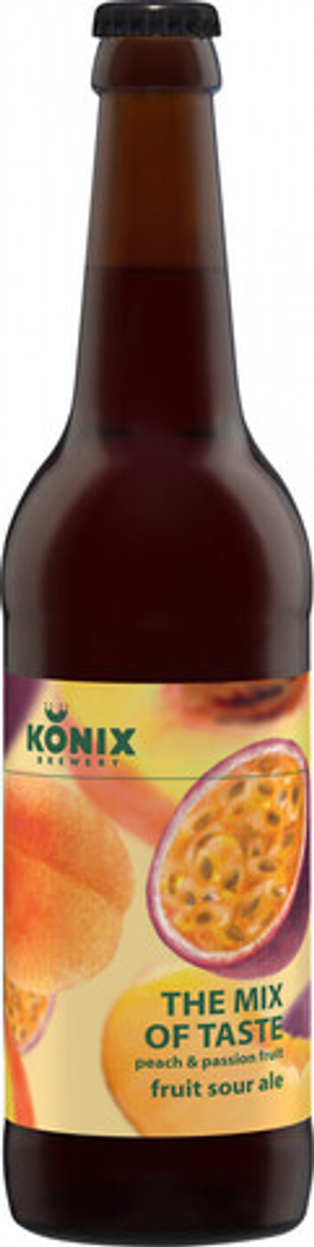 Пиво Коникс Микс оф Тэйст Персик & Маракуйя / Konix The Mix of Taste Peach & Passion Fruit 0.5л - 6шт