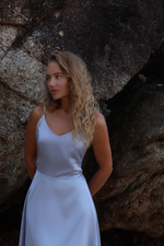 Платье Blossom миди серо-голубой