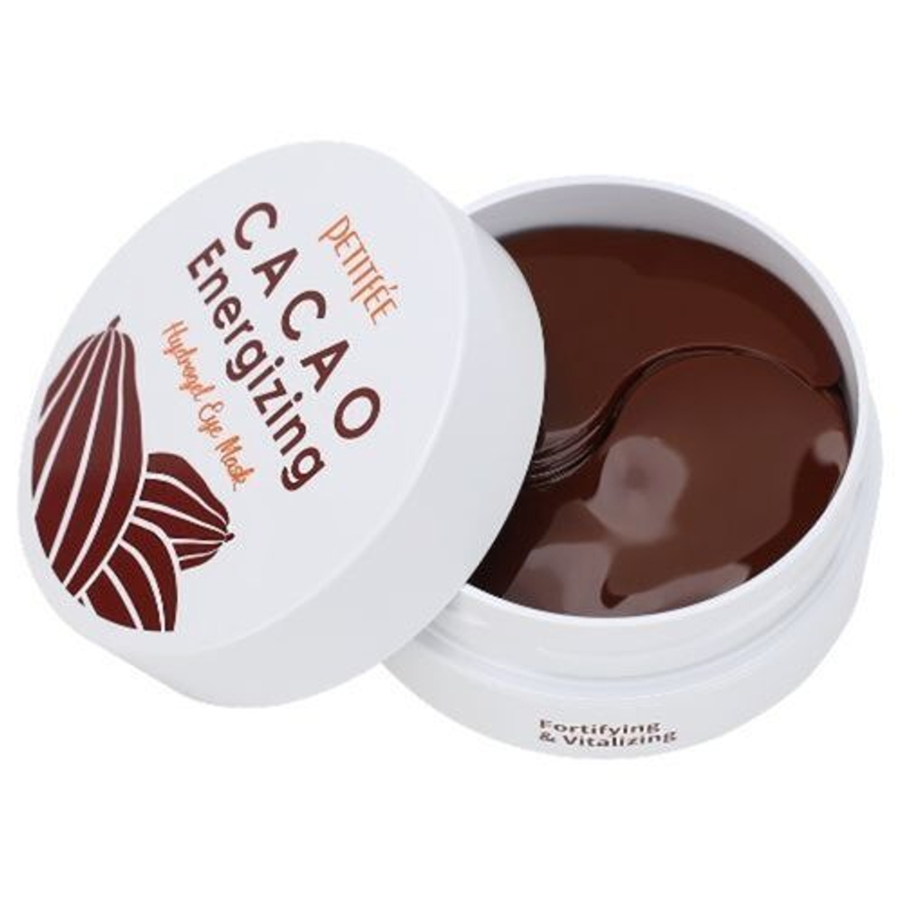 Petitfee Патчи для глаз гидрогелевые какао - Cacao energizing hydrogel eye mask, 60шт