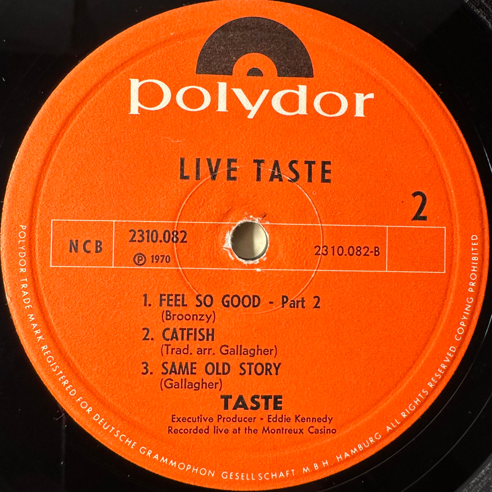 Taste ‎– Live Taste (Скандинавия 1971г.)