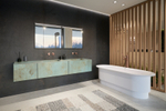 Смеситель для раковины Gessi Anello, настенный, длинный излив, встраиваемый, цвет Copper Brushed PVD