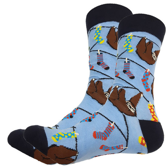 Носки На просушке. Ленивцы и носки, р-р 38-44 (голубой/синий)