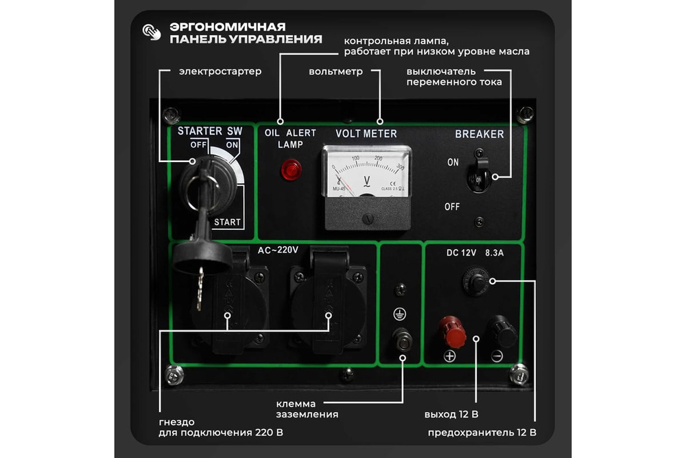 Дизельный генератор Electrolite 7000DE (электрический запуск )