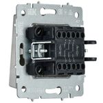 BRITE Выключатель 2-клавишный с индикацией для отелей 10А ВС10-2-9-БрА алюминий IEK